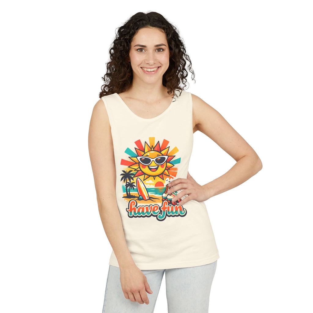 Have Fun Beach Tank Top — Retro Sunglasses Sun Surf Summer Graphic Tank