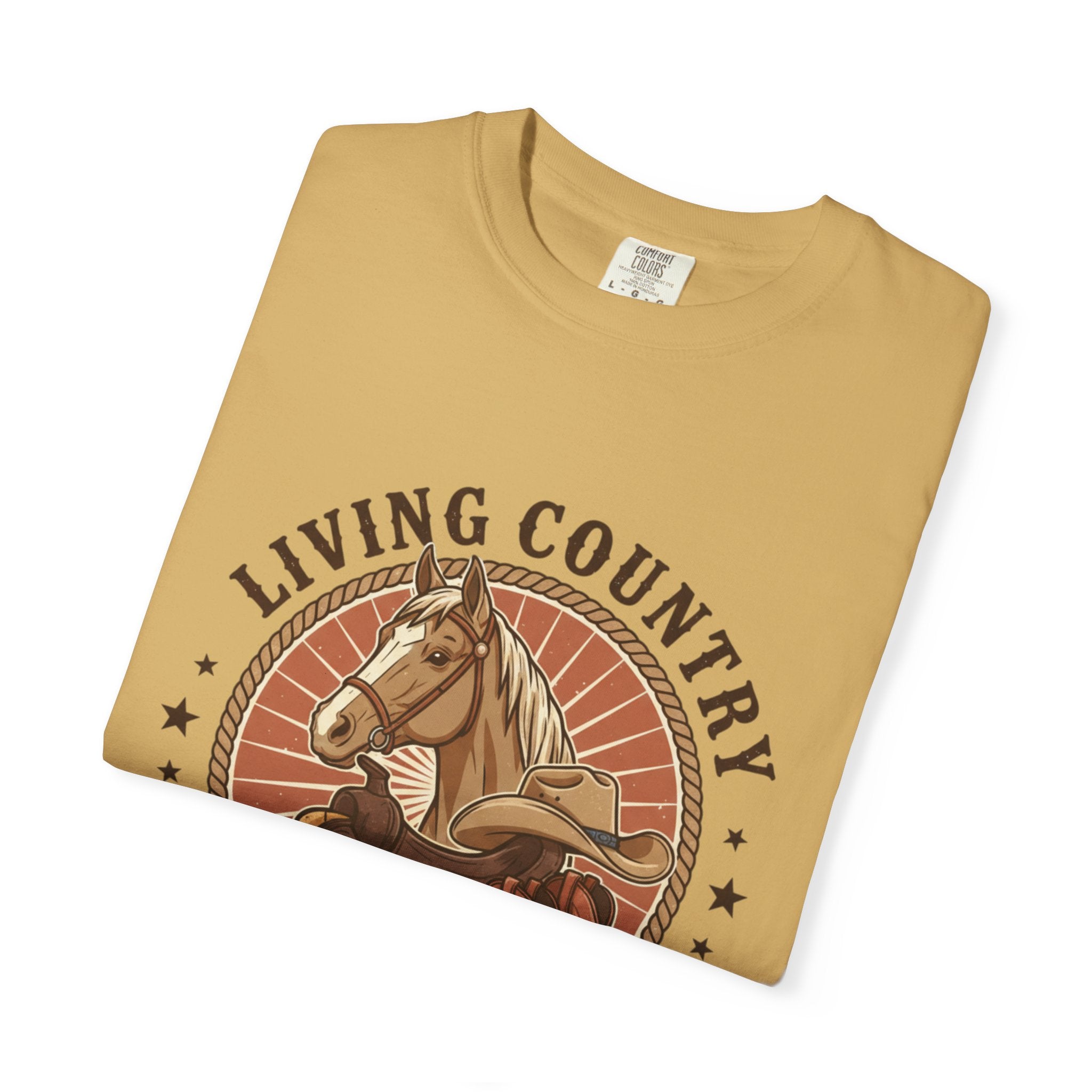 Living Country Horse T-Shirt — Rustic Western Rodeo Graphic Tee