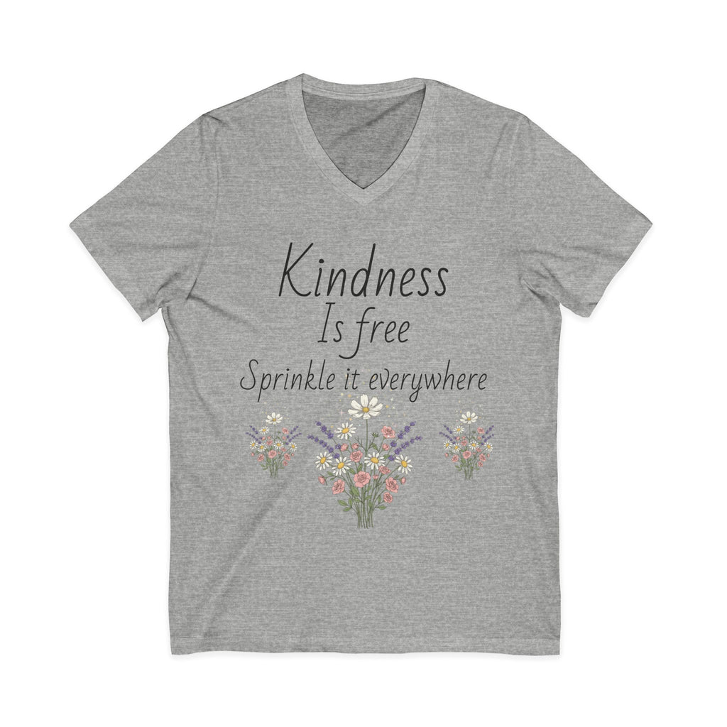 Kindness Sprinkle V-Neck Tee — "Sprinkle It Everywhere" Inspirational Graphic Shirt