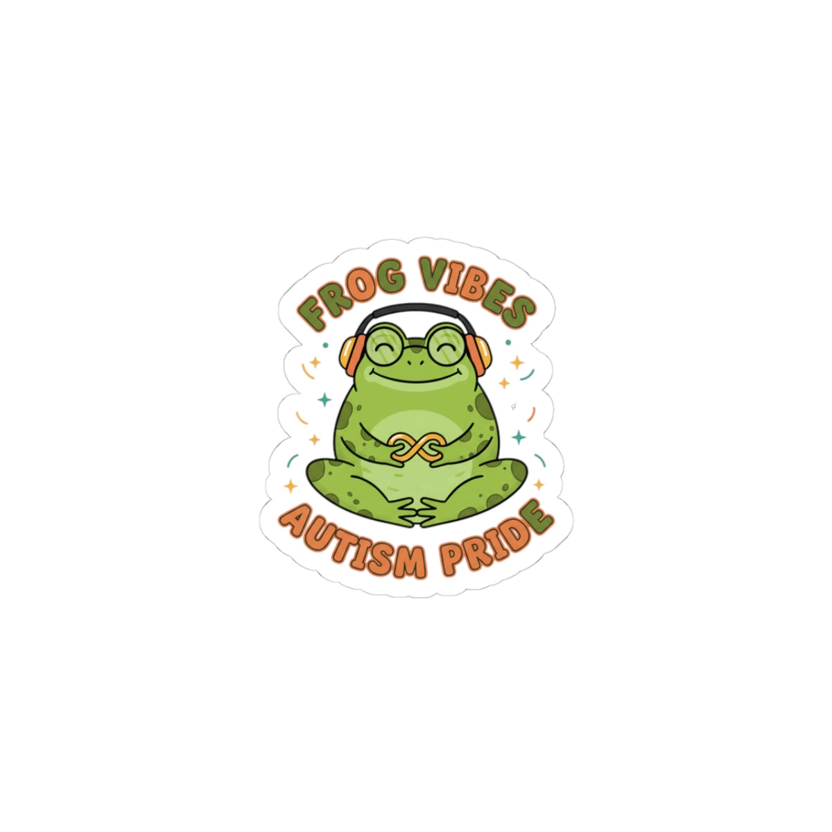 Frog Vibes Autism Pride Sticker | neurodiversity pride, frog meme
