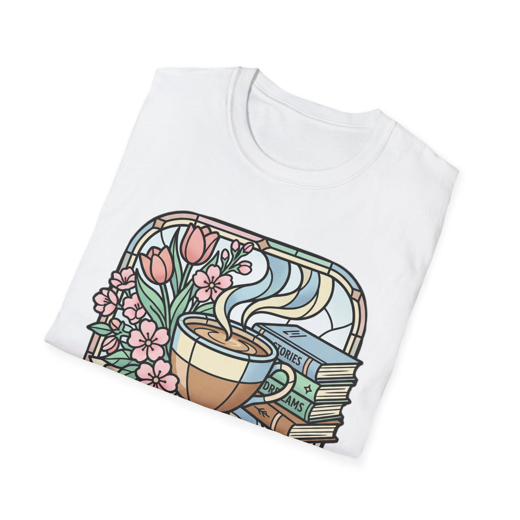 T-Shirt — "Coffee & Chapters" Cozy Book Lover Tee