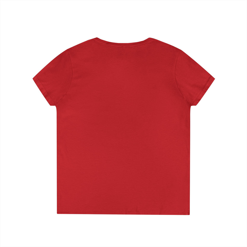 Mom Faux Love V-Neck T-Shirt —Faux Floral Heart "Love" Mother's Day Tee