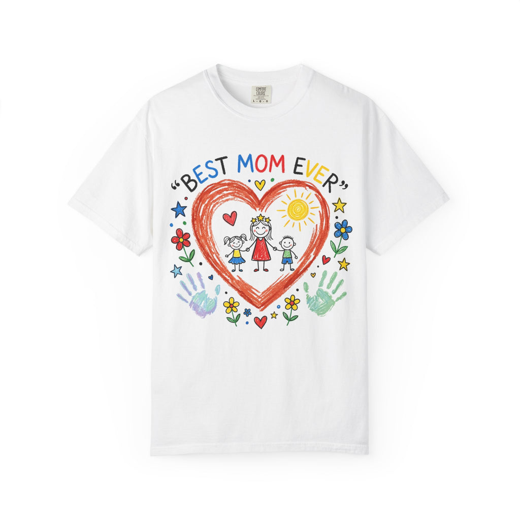 Best Mom Ever T-Shirt — Cute Kids’ Handprint Heart Mother’s Day Tee