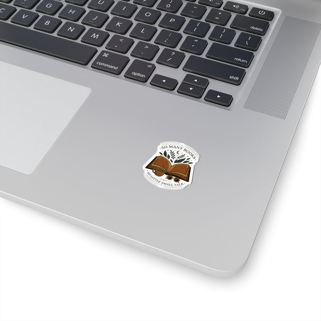 So Many Books Sticker | Book Lover, Cozy Reading Aesthetic