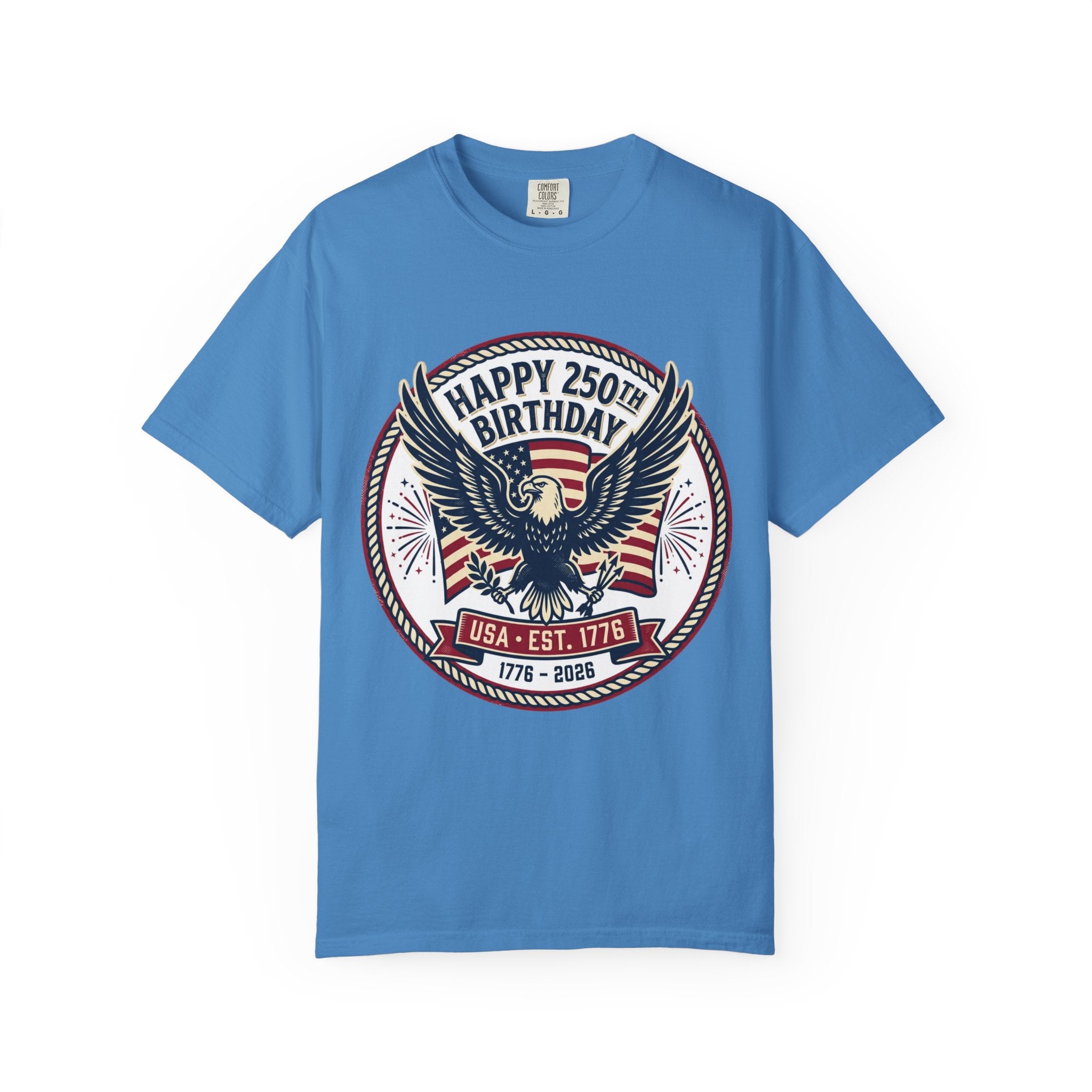 250th Birthday USA Eagle T-Shirt — Happy 250th Birthday 1776–2026 Patriotic Tee