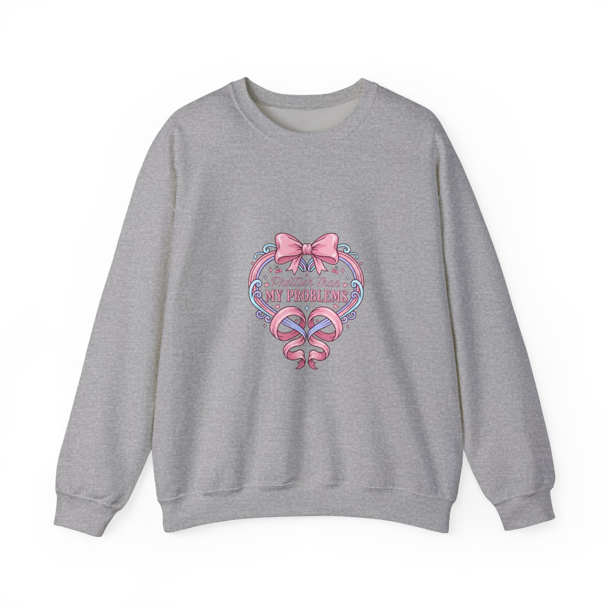My Problems Heart Ribbon Sweatshirt | Coquette Ribbon Art, Pastel Humor