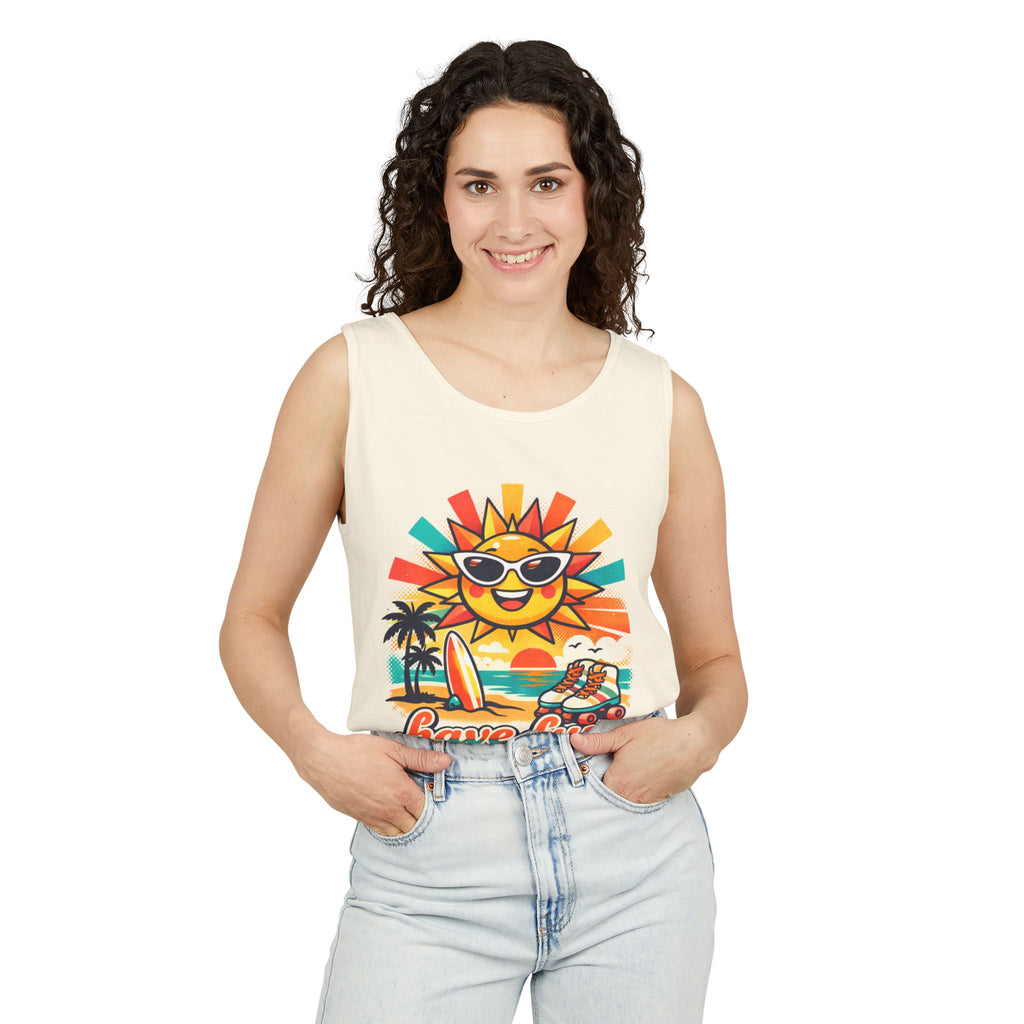 Have Fun Beach Tank Top — Retro Sunglasses Sun Surf Summer Graphic Tank