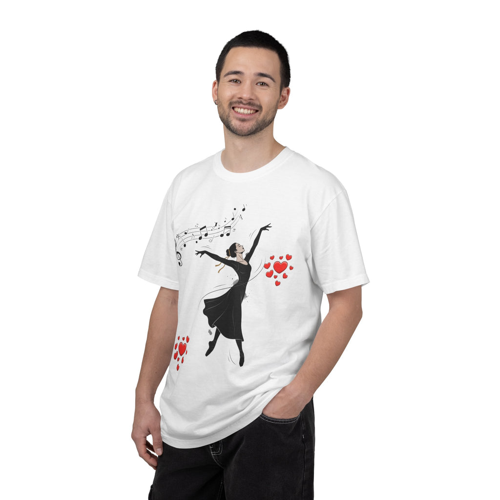 Ballet Dancer Tee with Musical Notes & Hearts