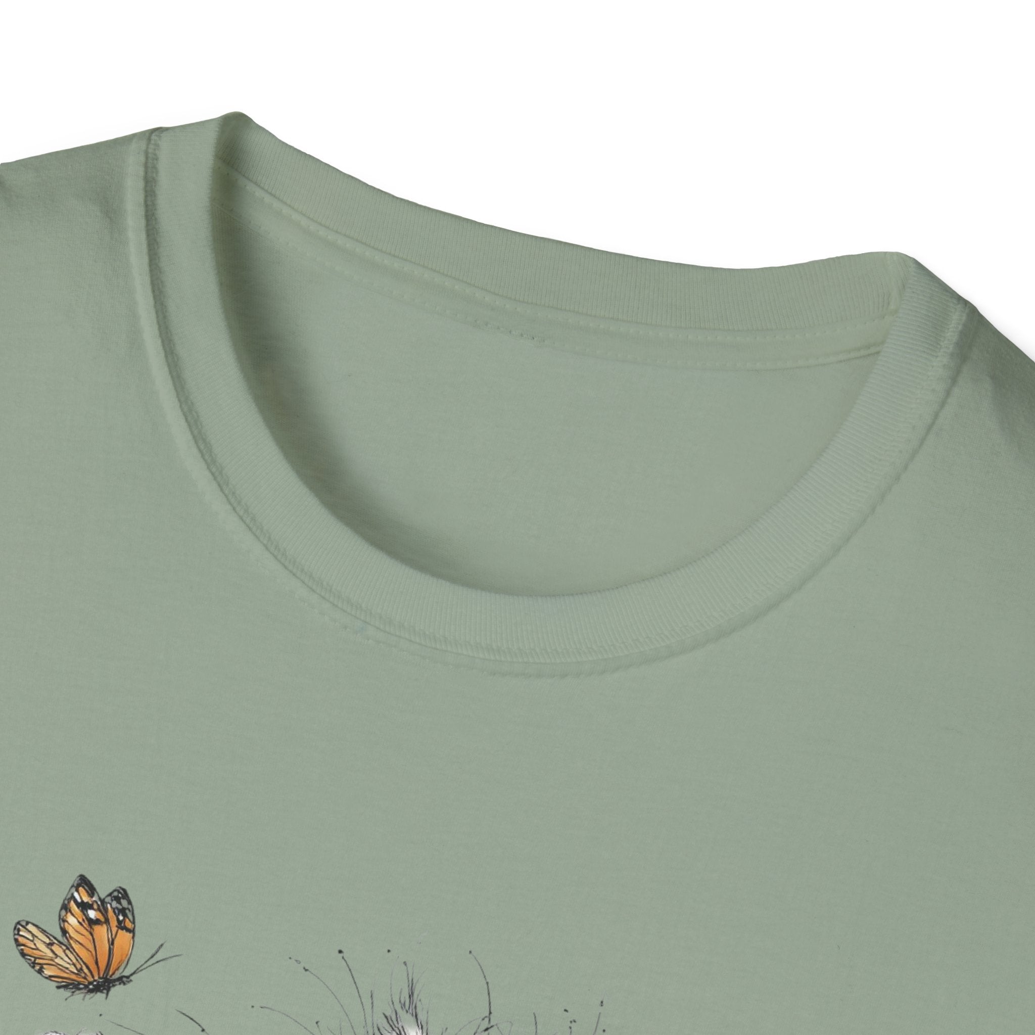Cute Kitten & Butterfly T-Shirt — Adorable Cat Graphic Tee for Cat Lovers