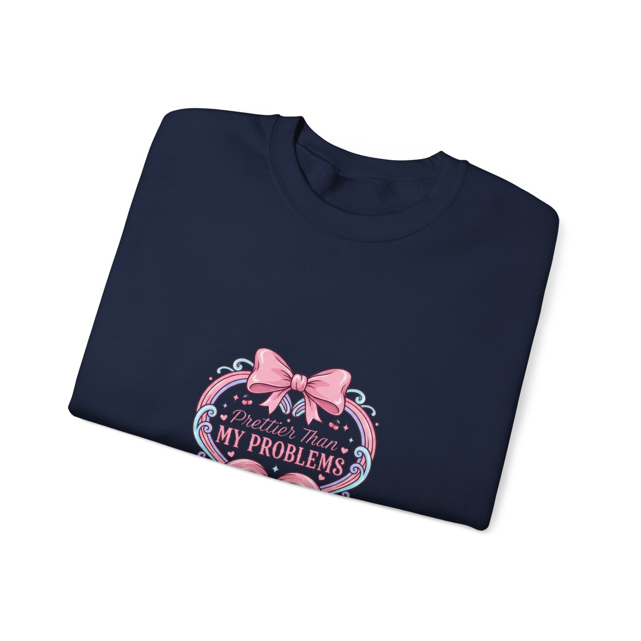 My Problems Heart Ribbon Sweatshirt | Coquette Ribbon Art, Pastel Humor