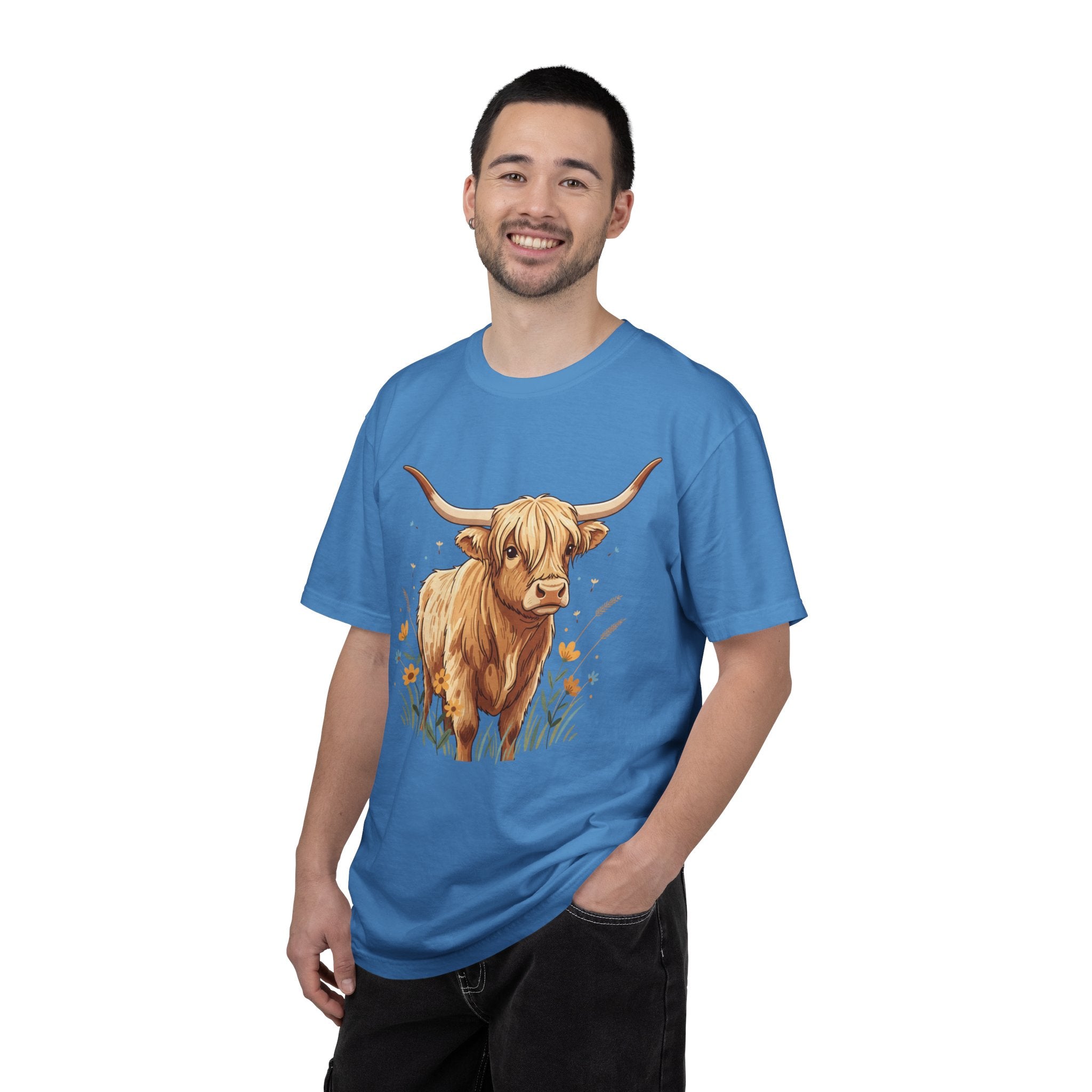 Highland Cow Graphic T‑Shirt — Cute Highland Cattle Tee for Animal Lovers