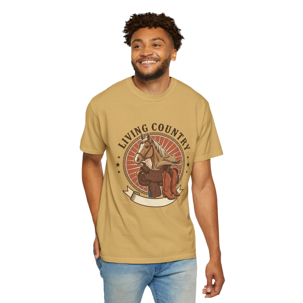 Living Country Horse T-Shirt — Rustic Western Rodeo Graphic Tee