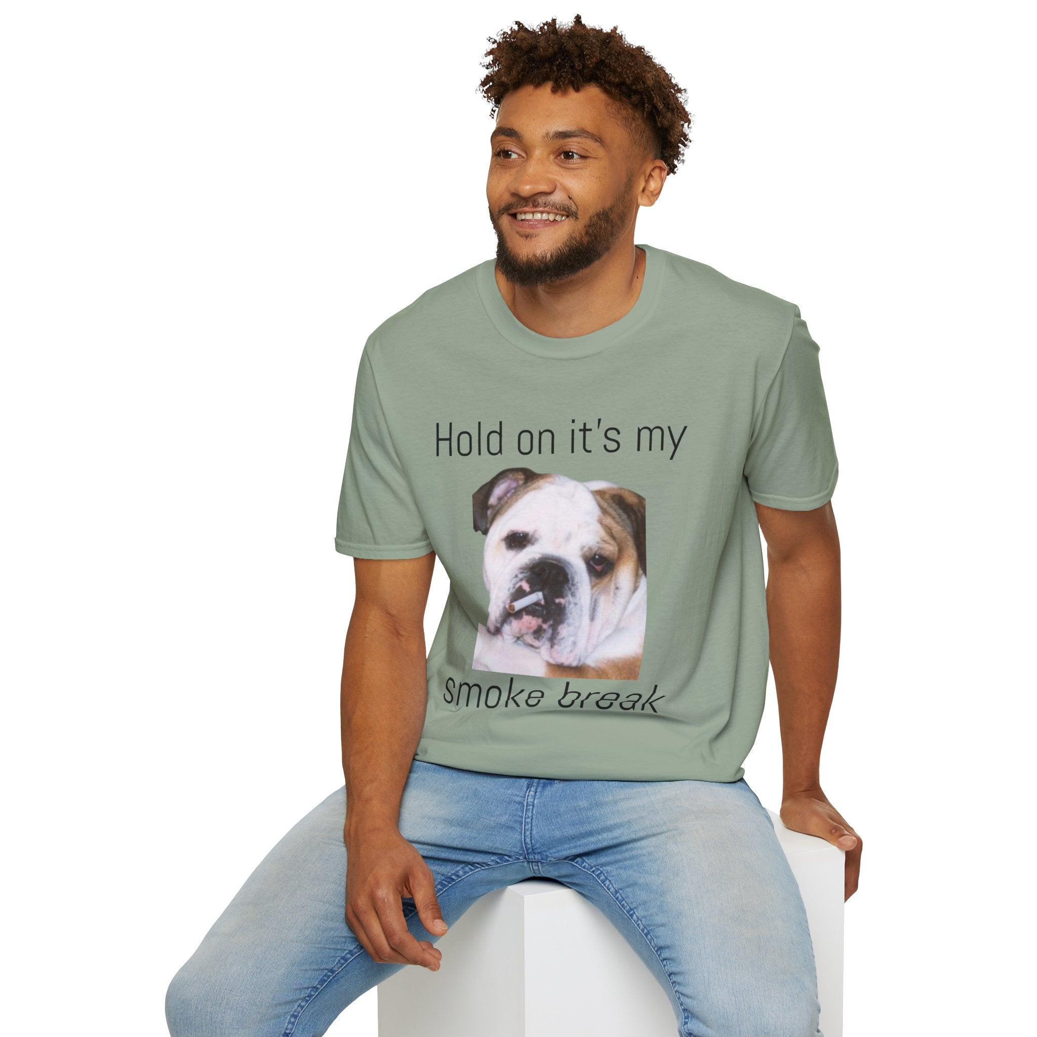 Funny Smoking Bulldog T-Shirt — Humorous Bulldog Graphic Tee