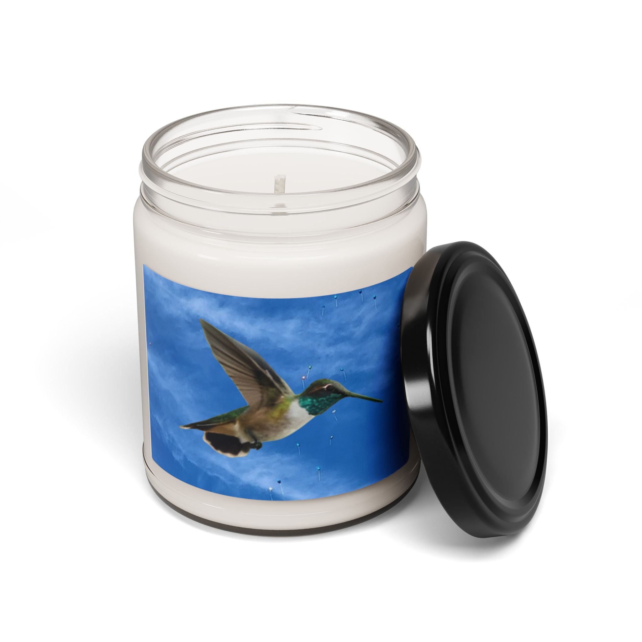 Blue Sky Hummingbird Soy Candle — 9oz Scented Candle