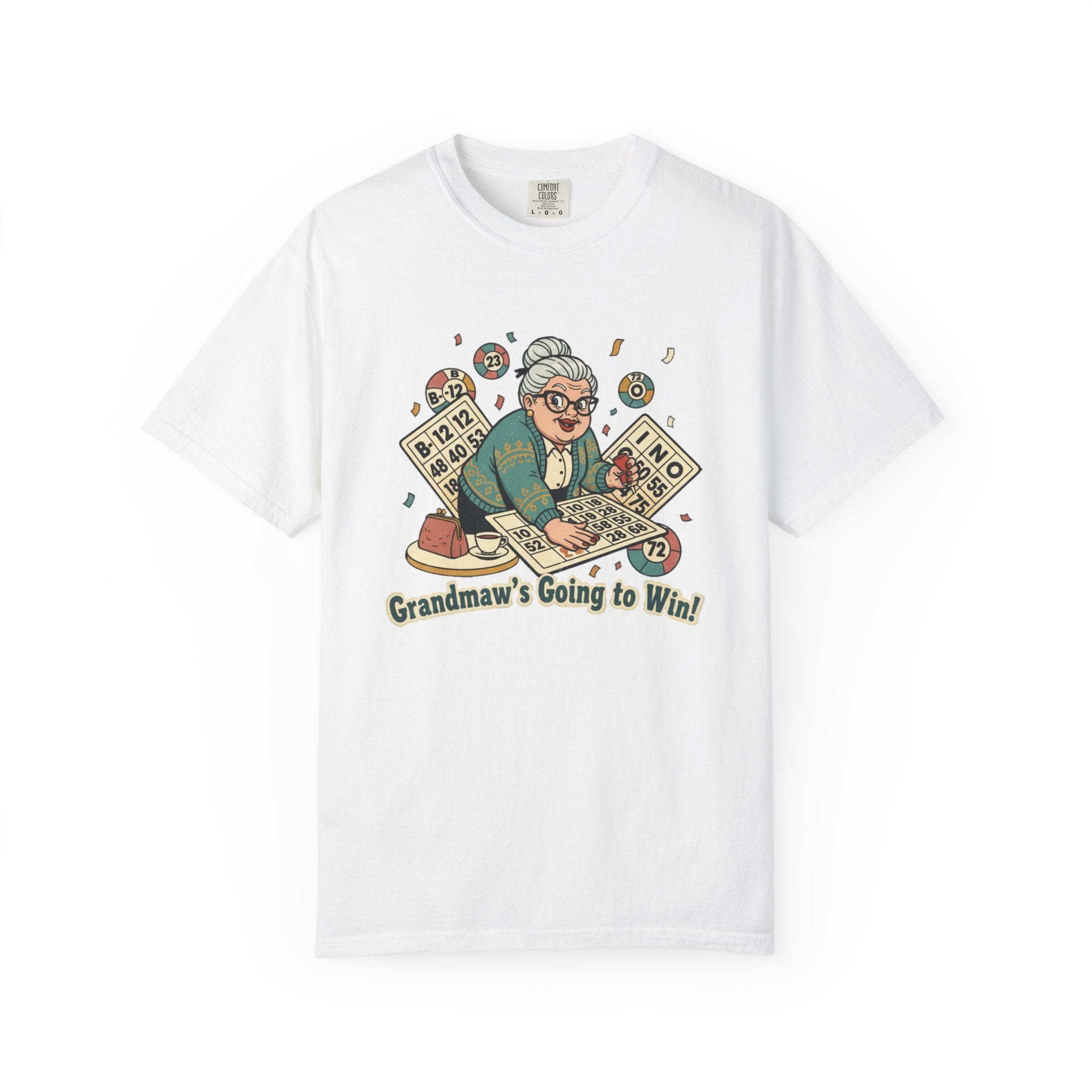 Grandmaw Playing Bingo T-Shirt — Funny Bingo Grandma Tee