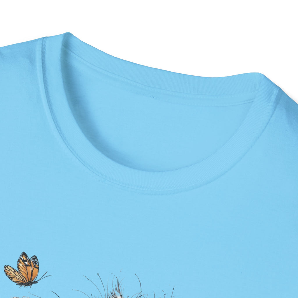 Cute Kitten & Butterfly T-Shirt — Adorable Cat Graphic Tee for Cat Lovers