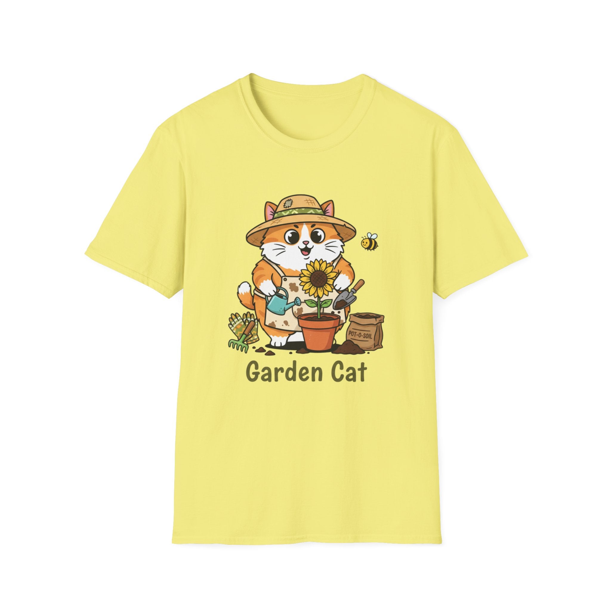 Garden Cat T-Shirt — Cute Gardener Cat Graphic Tee