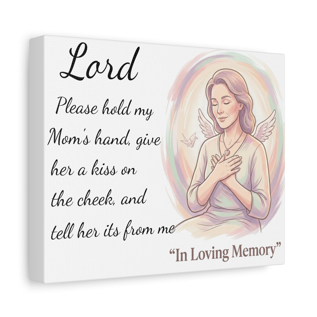 Memorial Angel Matte Canvas Wall Art - "In Loving Memory"