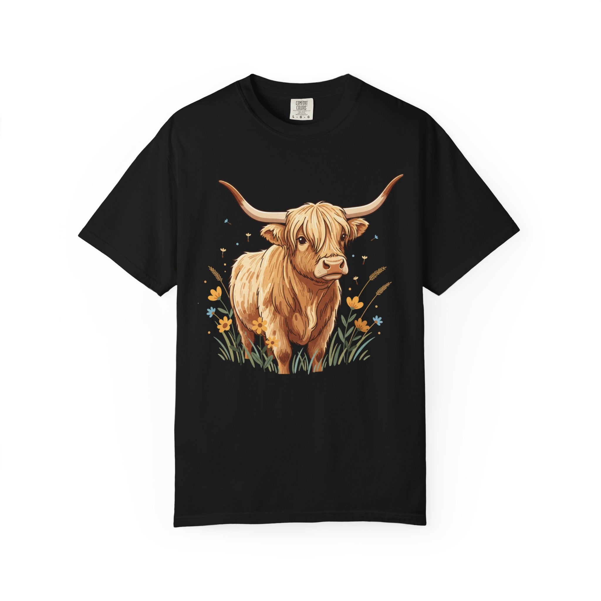 Highland Cow Graphic T‑Shirt — Cute Highland Cattle Tee for Animal Lovers