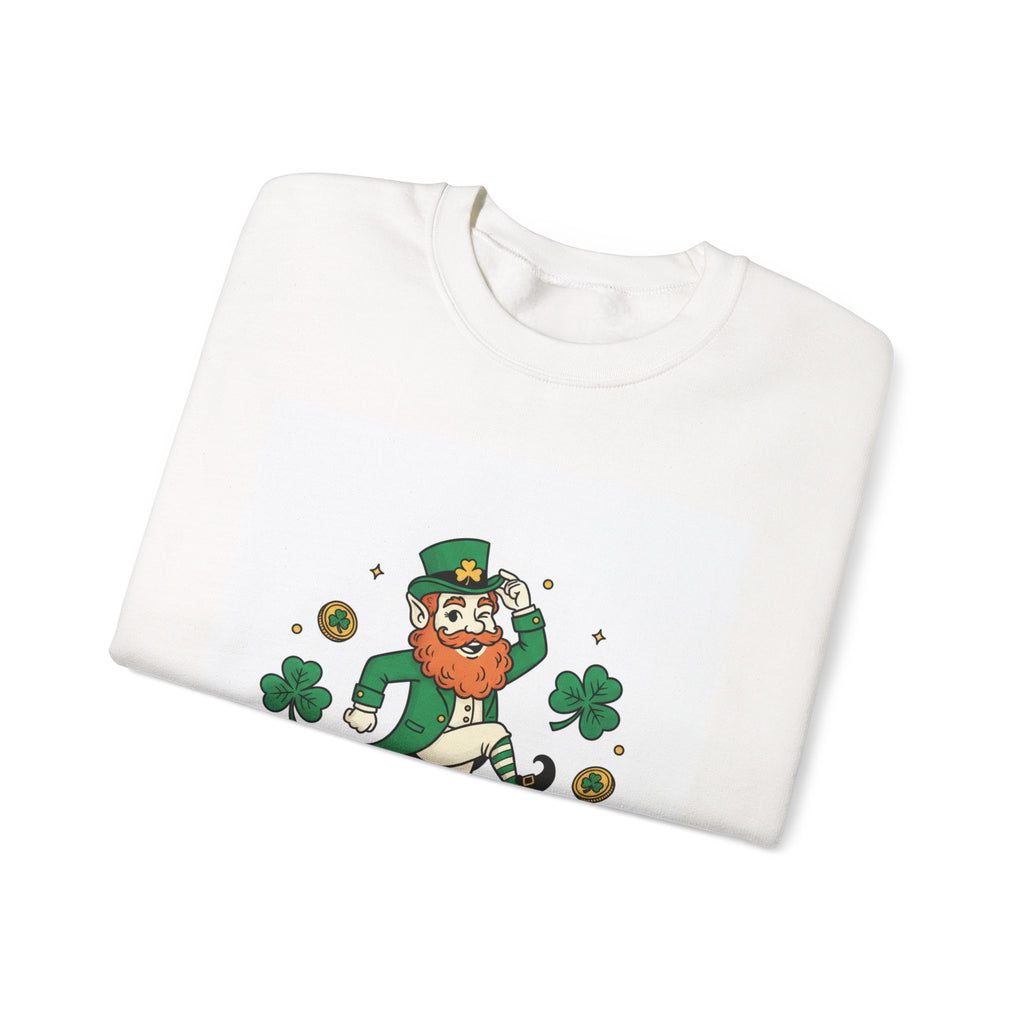 Lucky Charm Crewneck Sweatshirt — Retro Leprechaun St. Patrick's Day Pullover