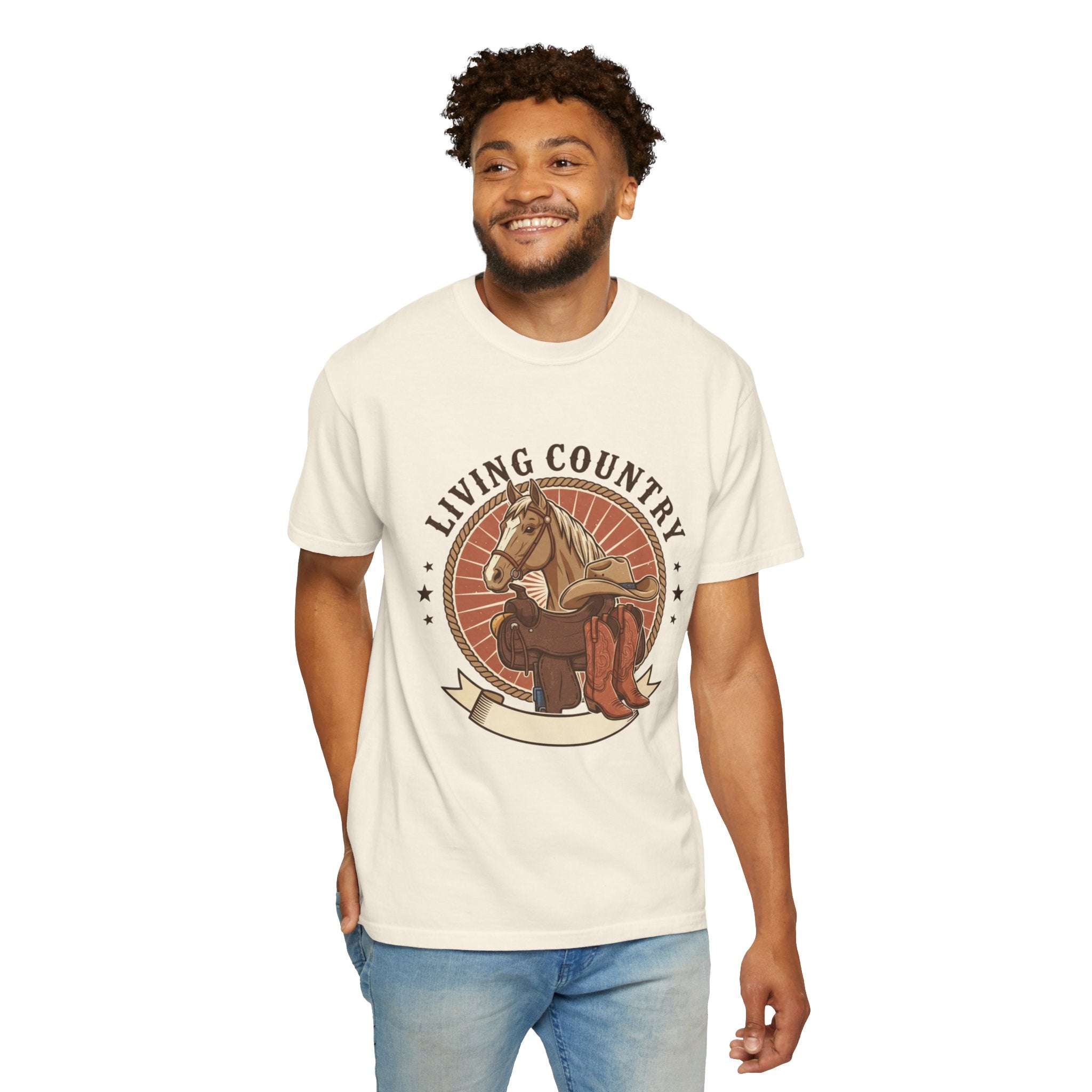 Living Country Horse T-Shirt — Rustic Western Rodeo Graphic Tee