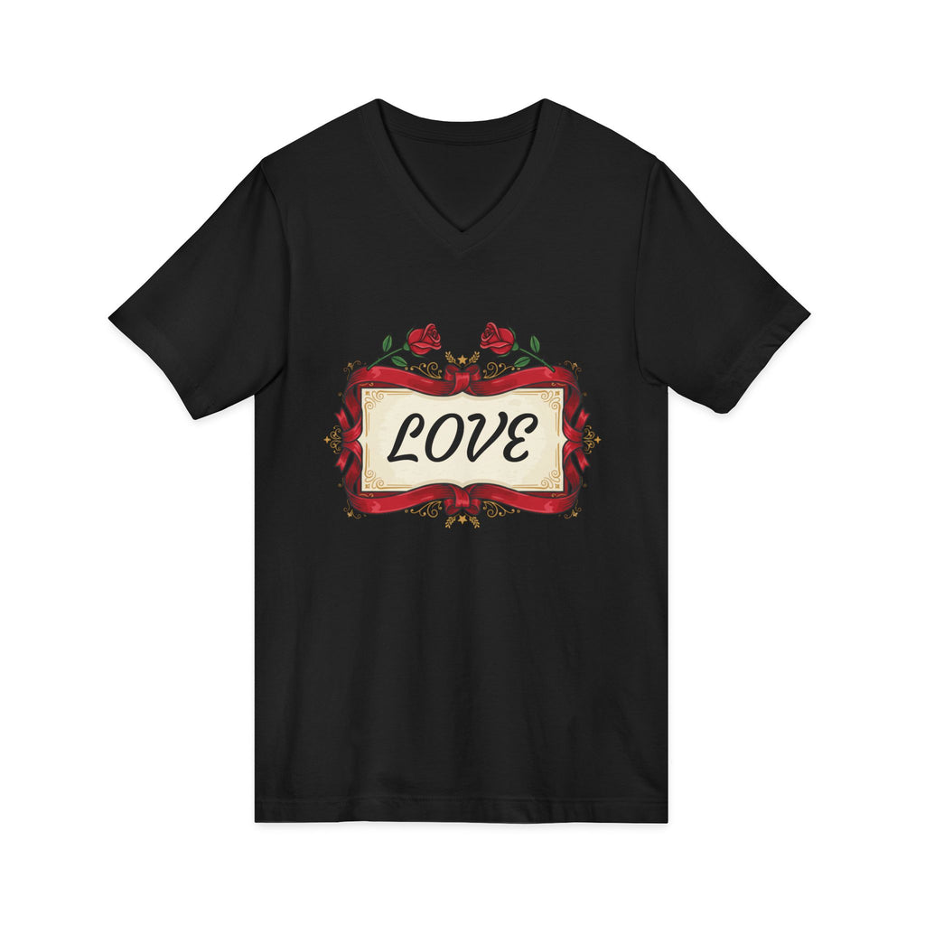 Love Red Roses V-Neck Tee