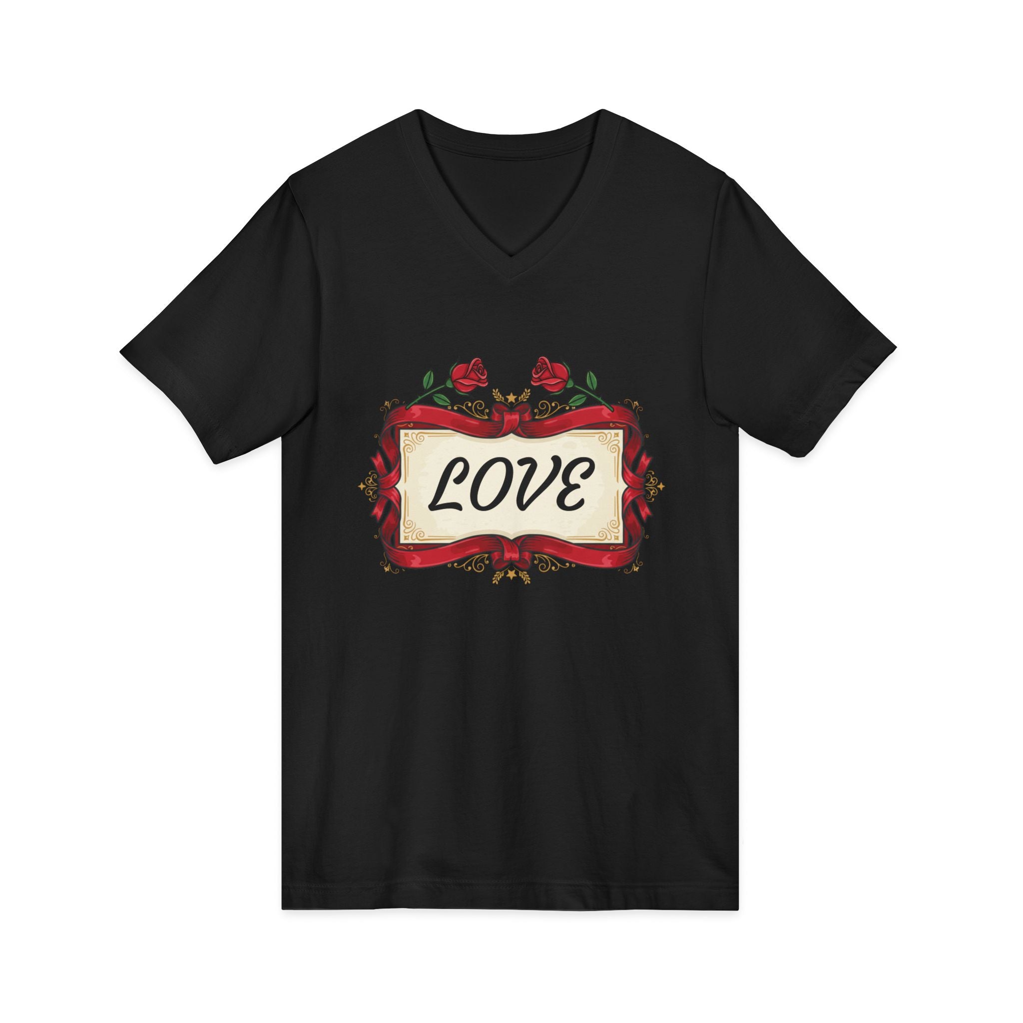 Love Red Roses V-Neck Tee