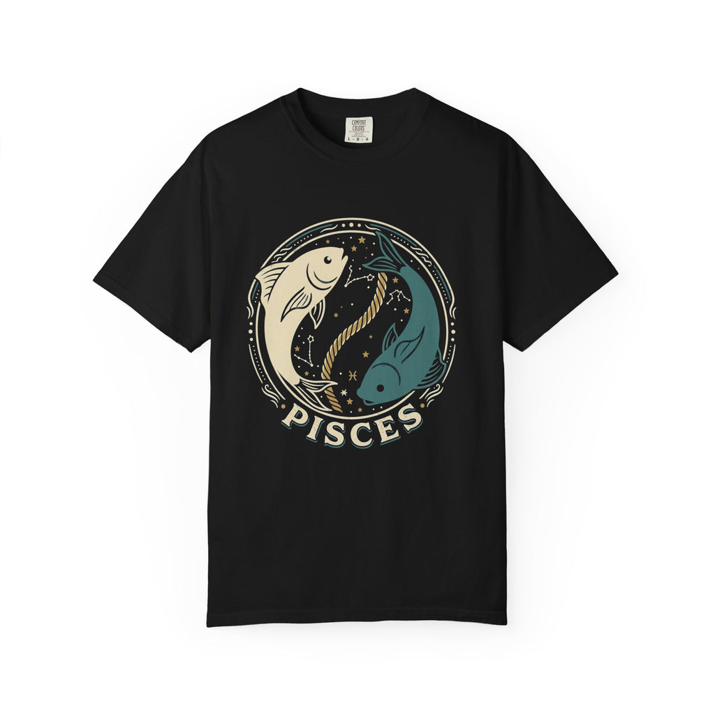 Pisces Zodiac T-Shirt — Yin Yang Fish Astrological Tee