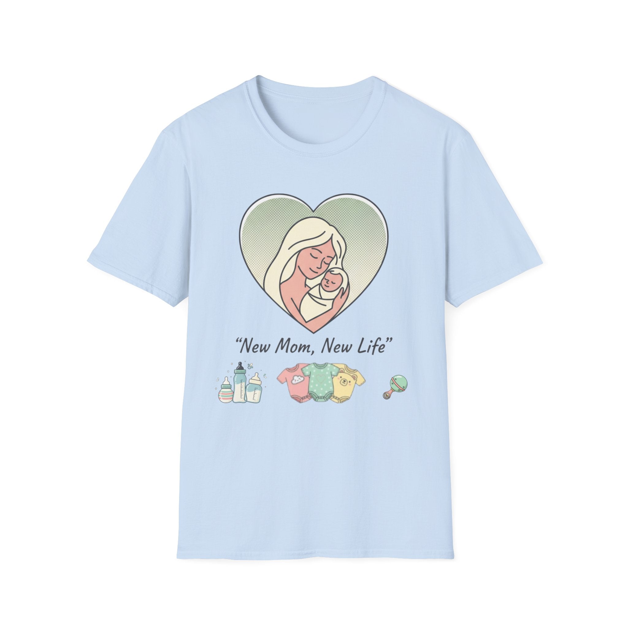 New Baby New Mom T-Shirt — New Life Announcement Tee