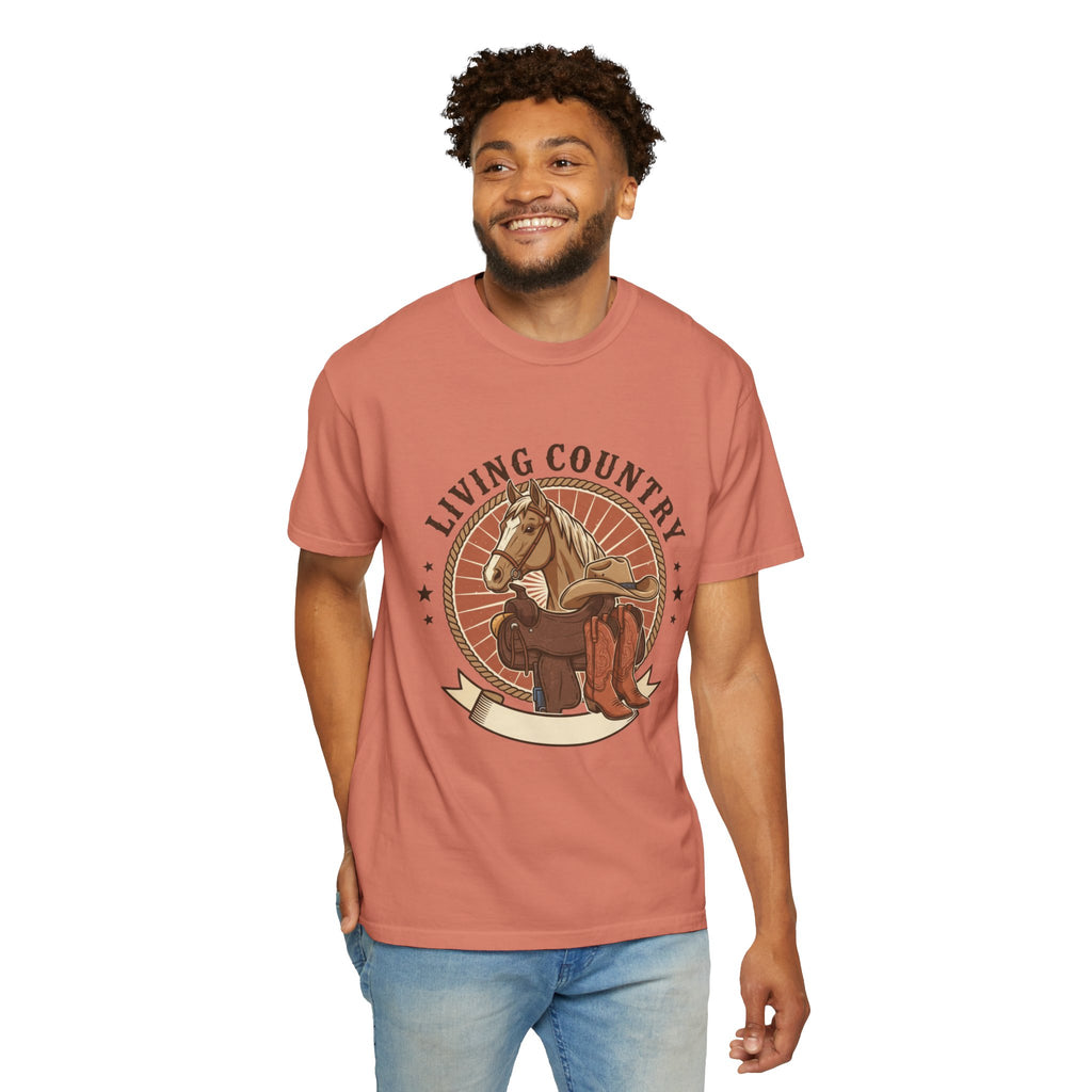 Living Country Horse T-Shirt — Rustic Western Rodeo Graphic Tee