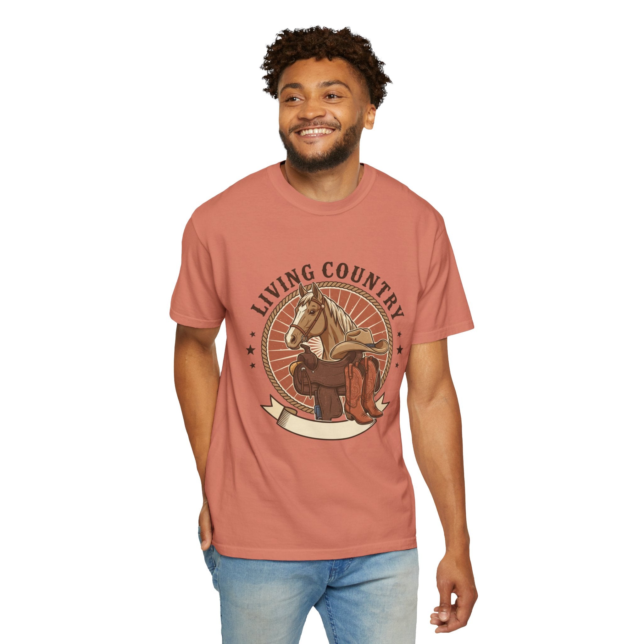 Living Country Horse T-Shirt — Rustic Western Rodeo Graphic Tee