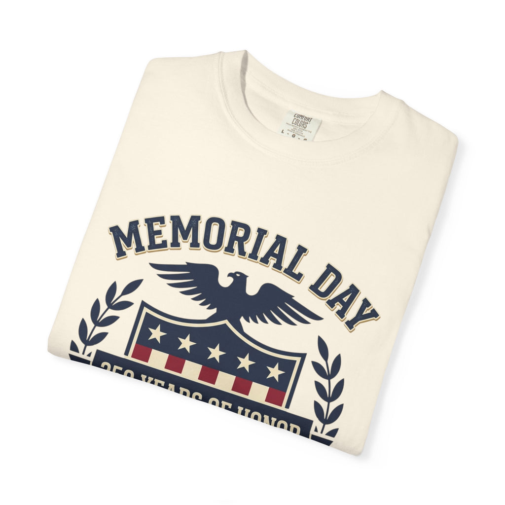 Memorial Day Shield T-Shirt — "250 Years of Honor 1776–2026" Patriotic Tee