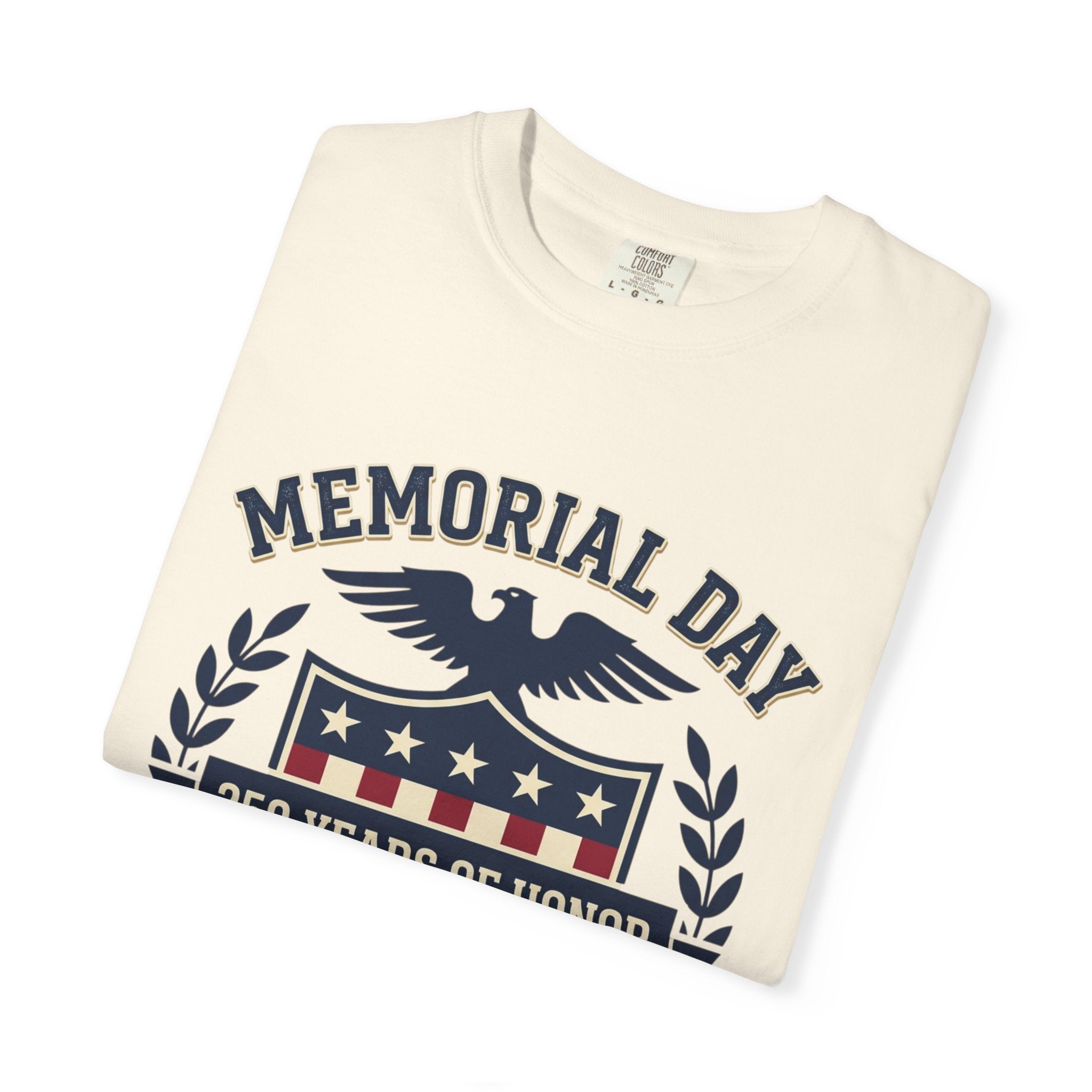 Memorial Day Shield T-Shirt — "250 Years of Honor 1776–2026" Patriotic Tee