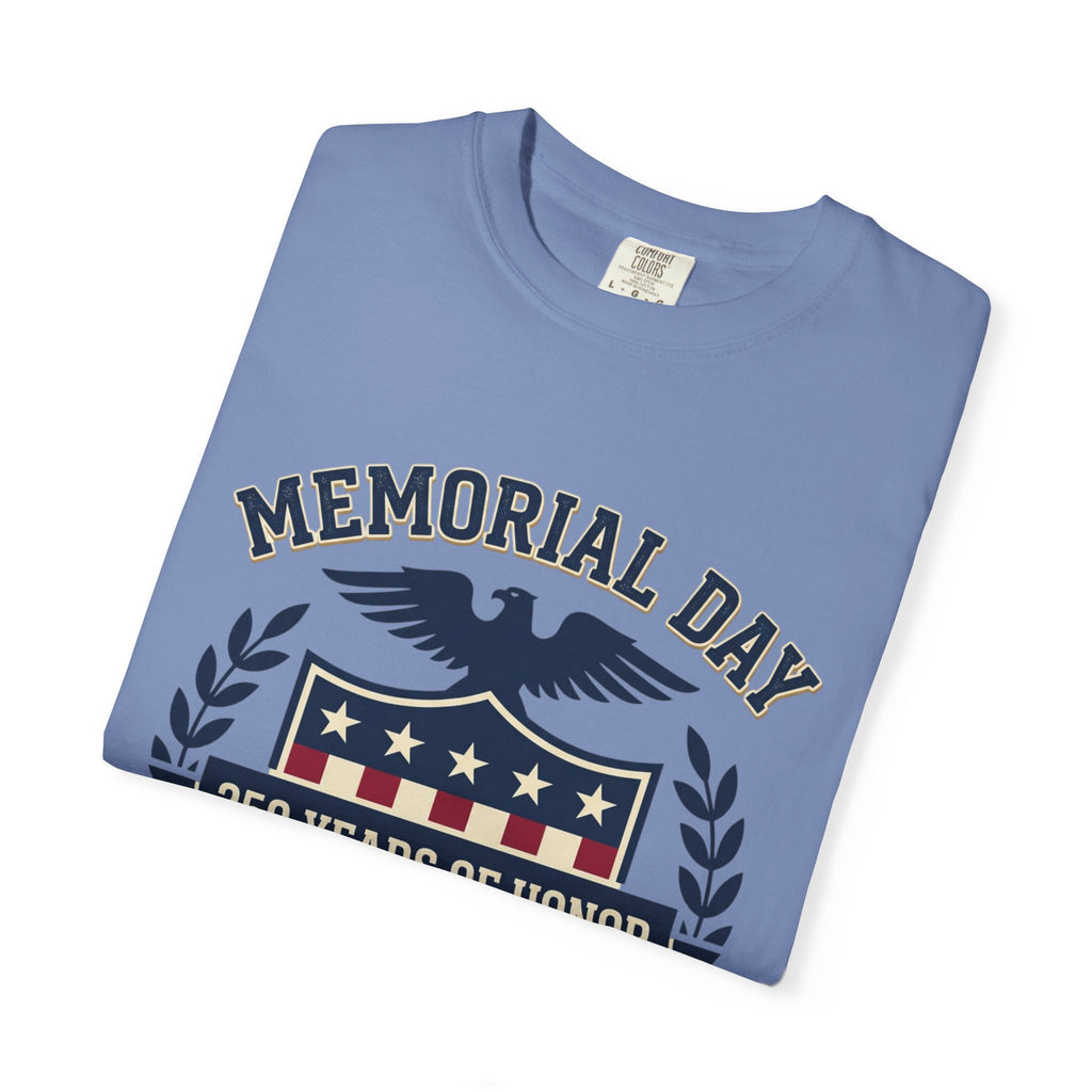 Memorial Day Shield T-Shirt — "250 Years of Honor 1776–2026" Patriotic Tee