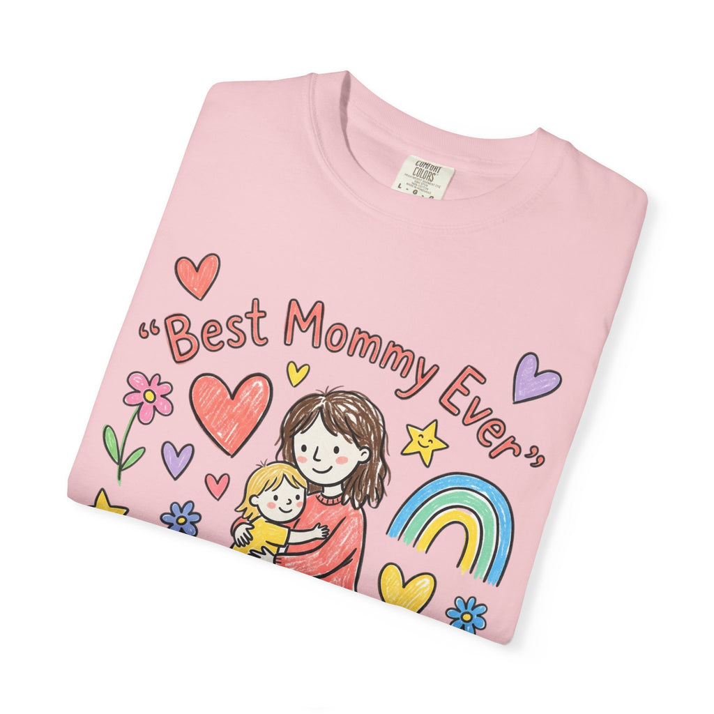 Best Mommy Ever T-Shirt — Cute Rainbow Hearts Mother's Day Tee