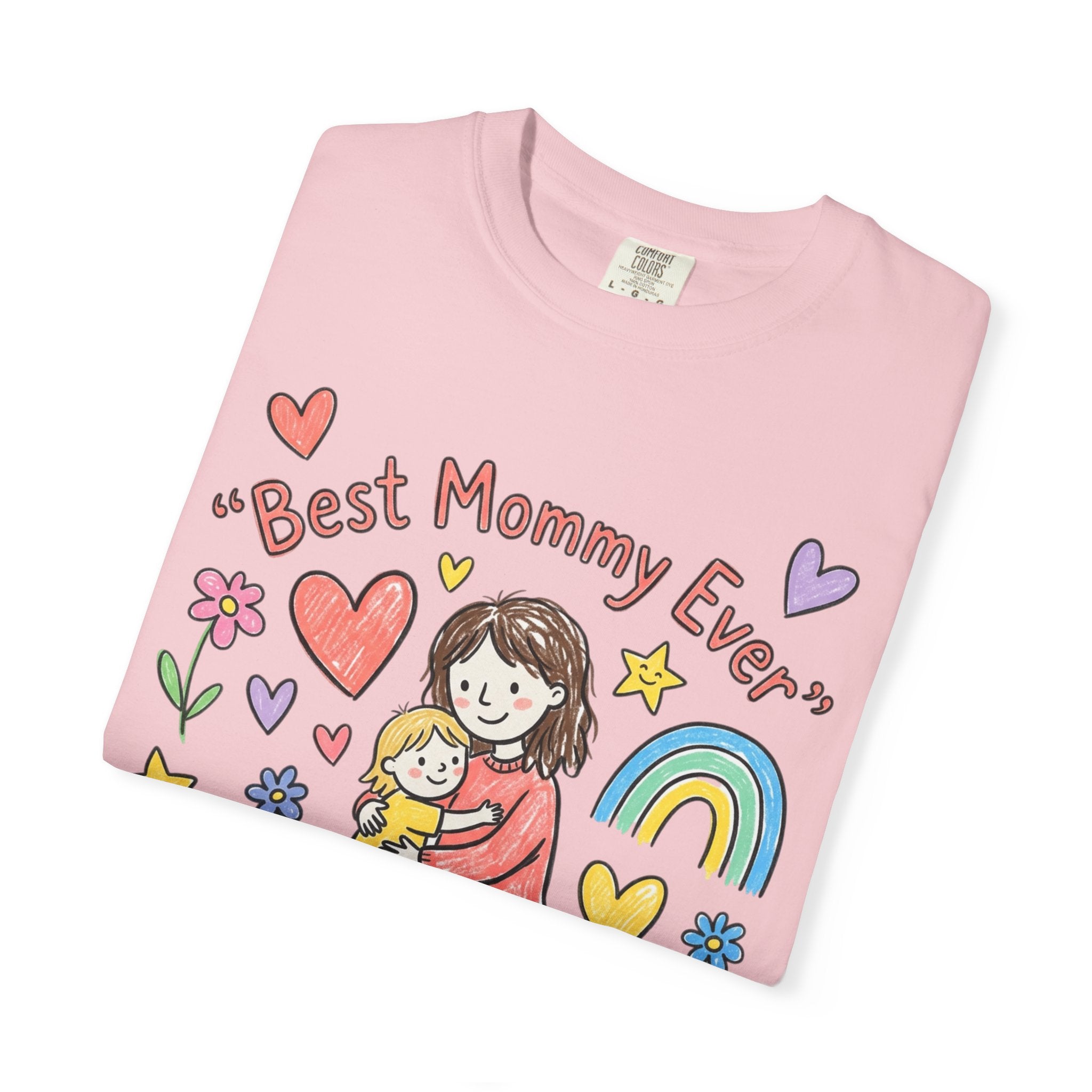 Best Mommy Ever T-Shirt — Cute Rainbow Hearts Mother's Day Tee