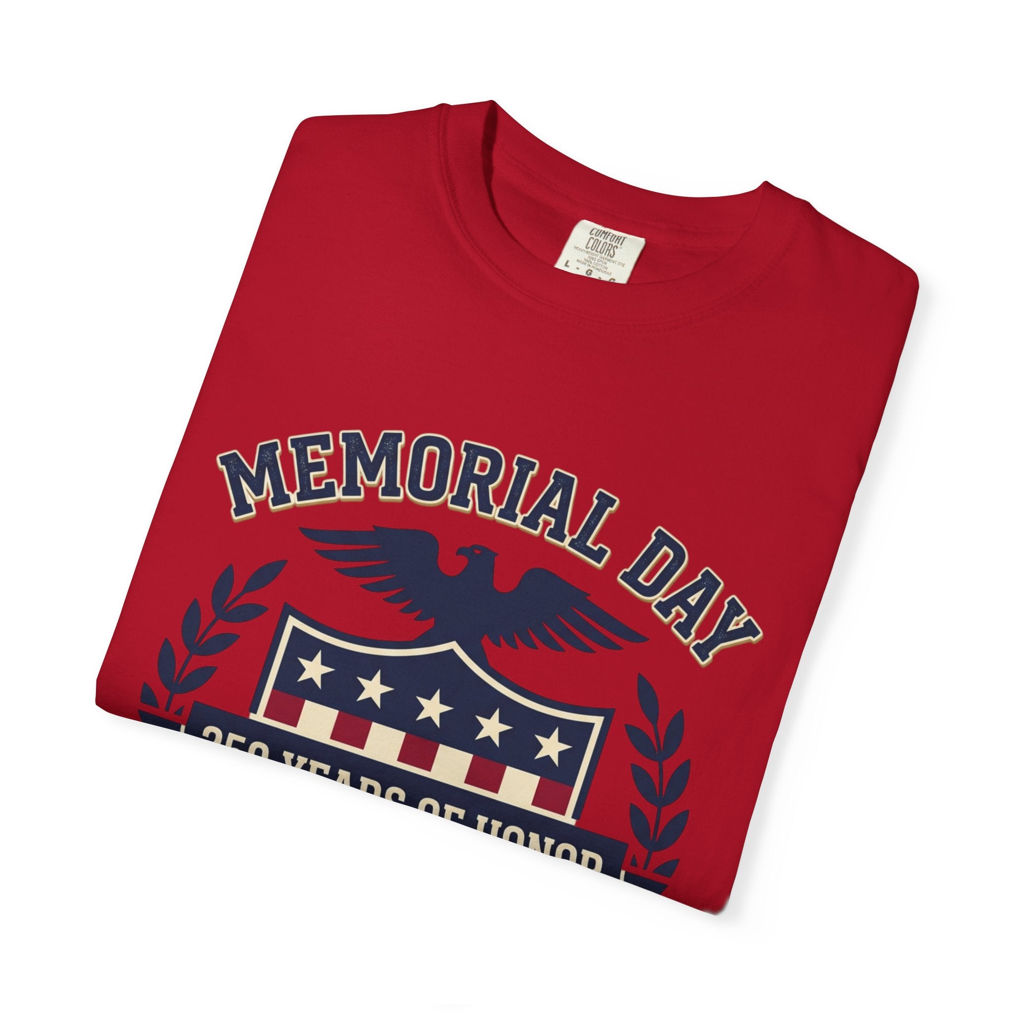 Memorial Day Shield T-Shirt — "250 Years of Honor 1776–2026" Patriotic Tee