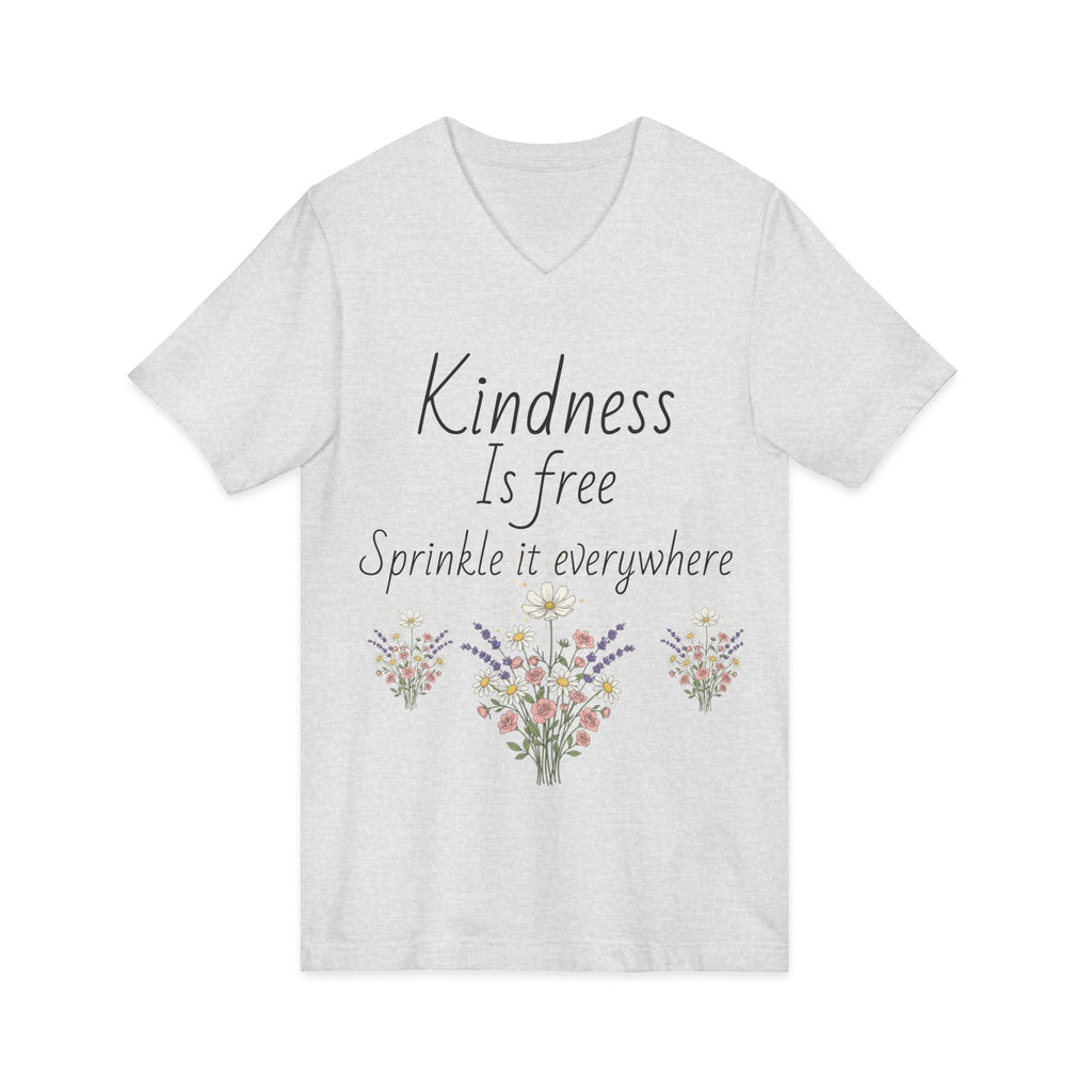 Kindness Sprinkle V-Neck Tee — "Sprinkle It Everywhere" Inspirational Graphic Shirt