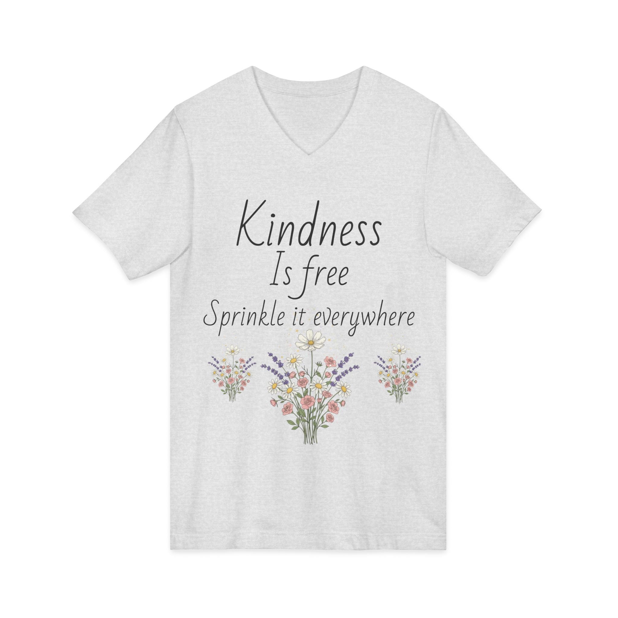 Kindness Sprinkle V-Neck Tee — "Sprinkle It Everywhere" Inspirational Graphic Shirt