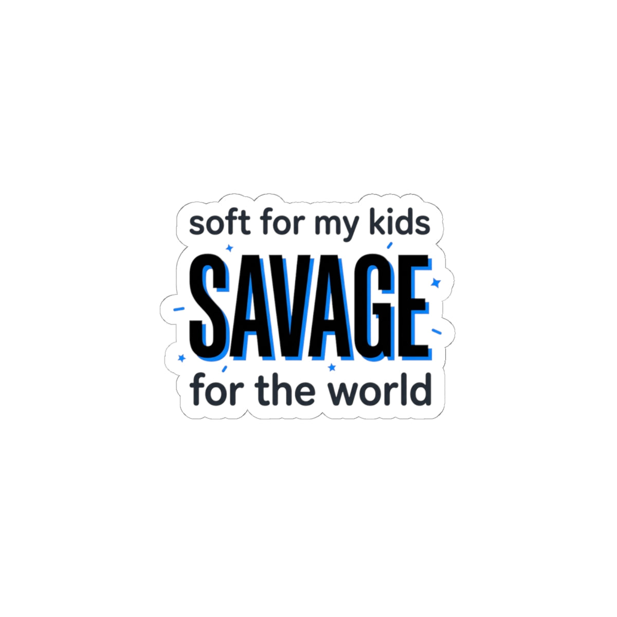 Savage Mom Sticker | Minimal Typographic Mother’s Day, Mama Identity