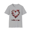 Rose Vine Heart T-Shirt — Heart of Vines with Red Roses