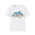Blue Birds on Branch T-Shirt — Trio of Bluebirds Graphic Tee