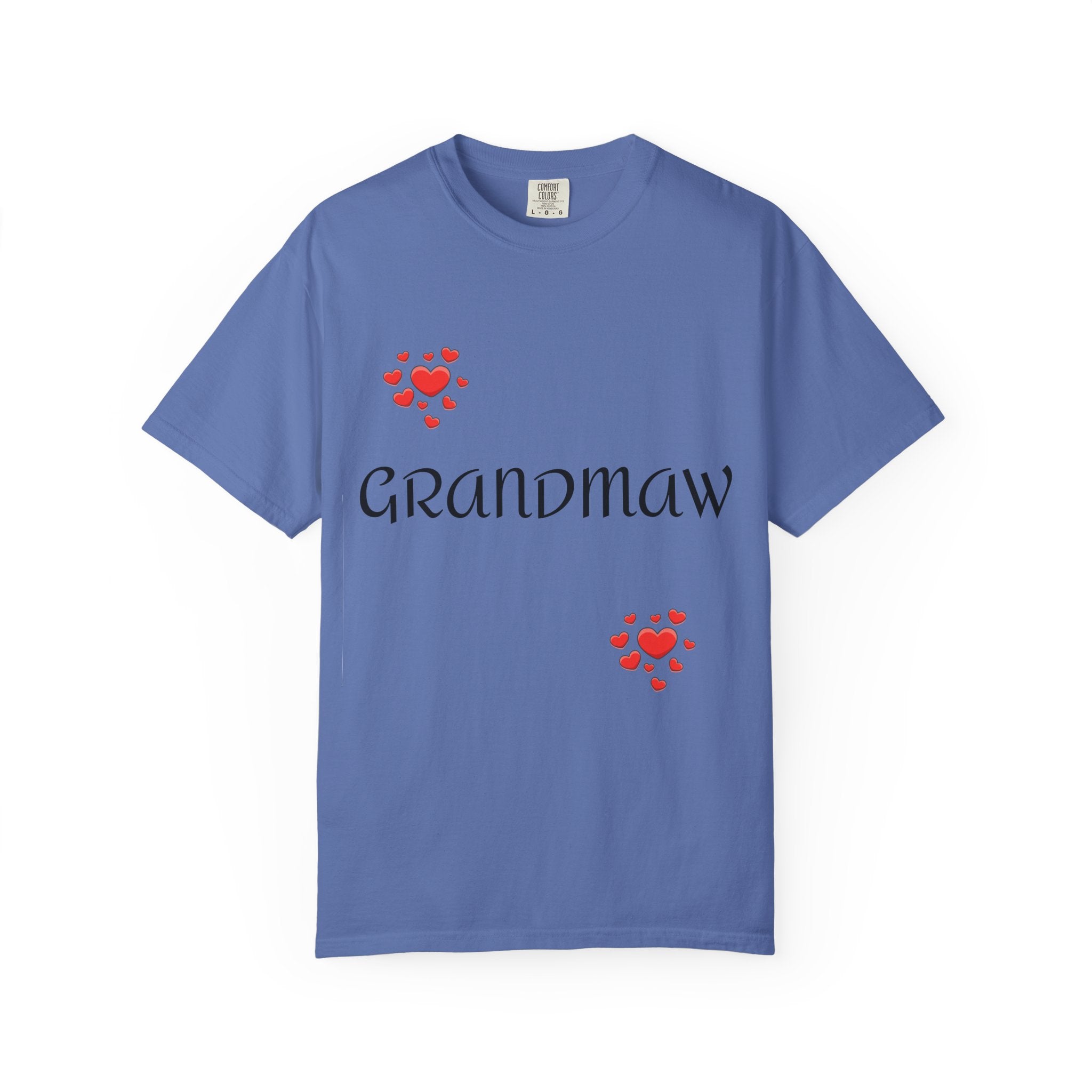 Grandmaw Heart Tee — 'GRANDMAW' Script T-Shirt with Red Heart Accents
