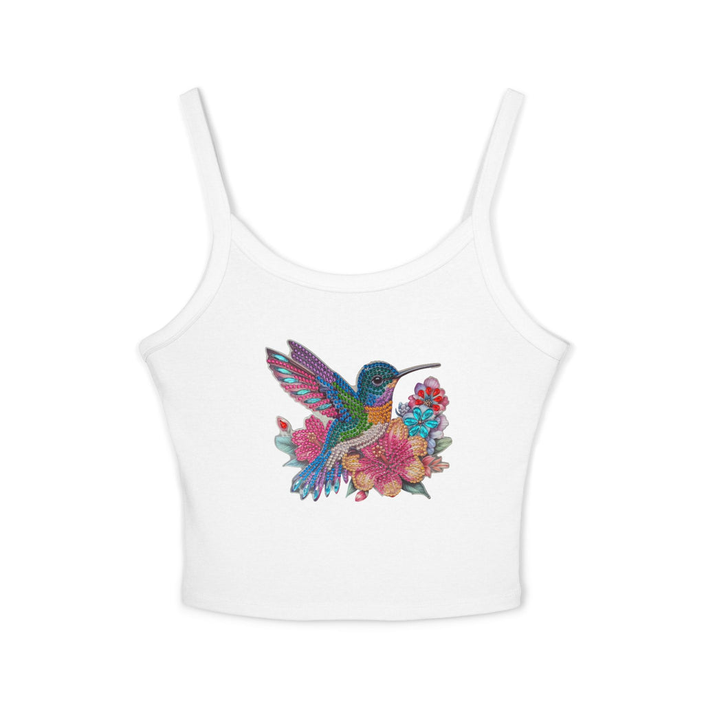 Hummingbird Floral Crop Tank