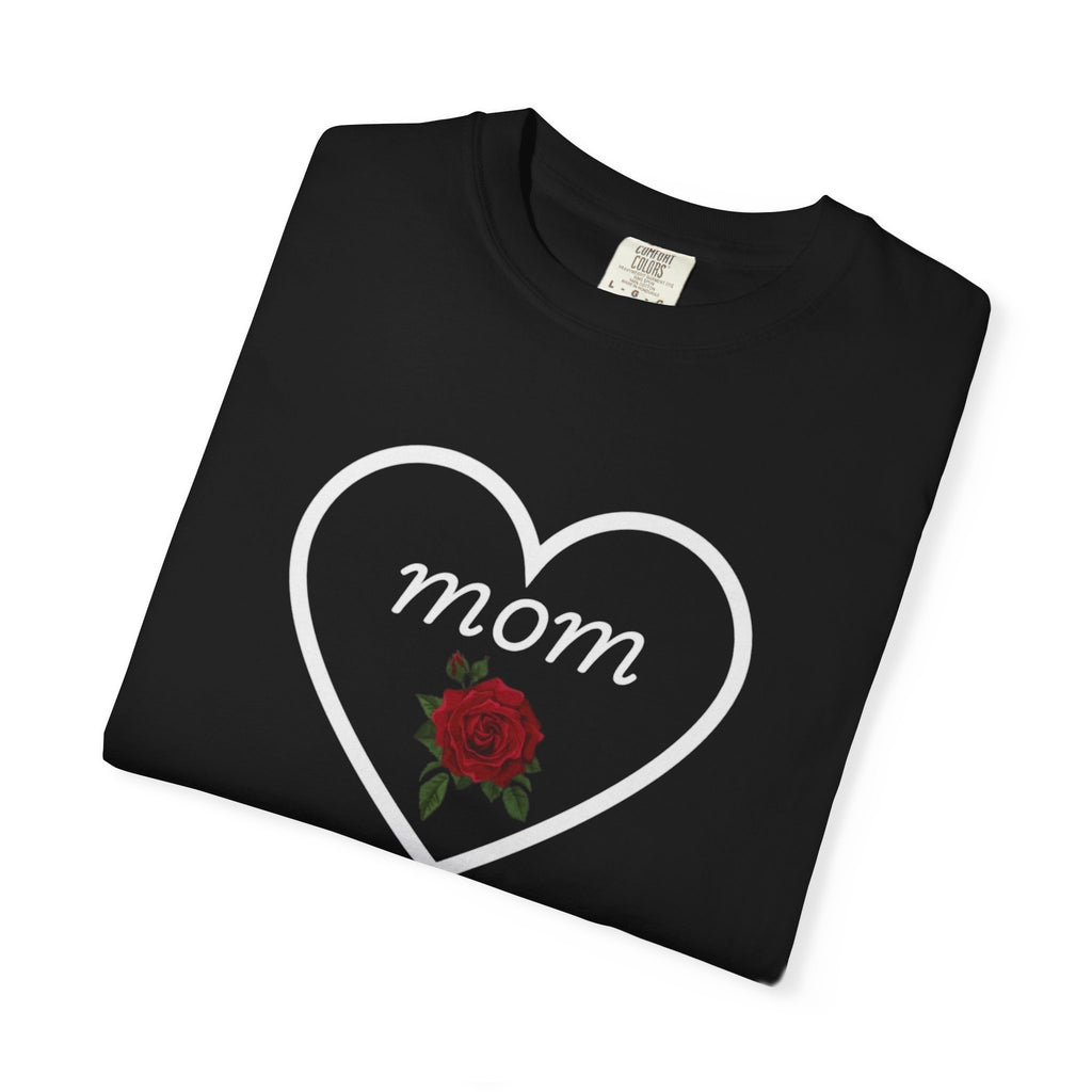 Rose Heart T‑Shirt — Mom Floral Graphic Tee