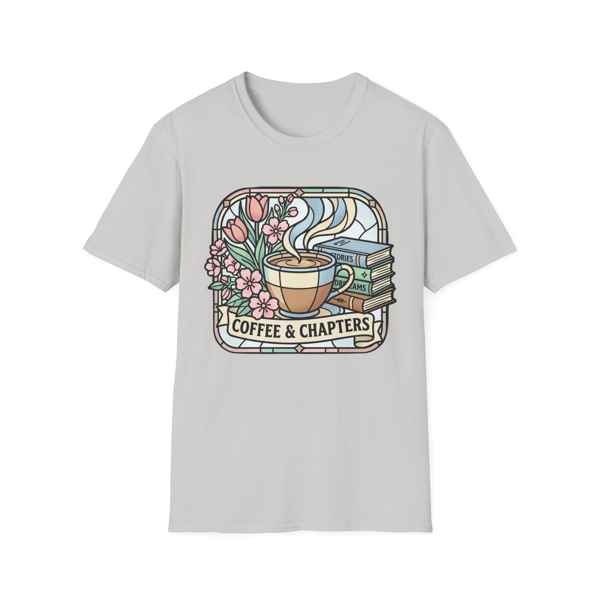 T-Shirt — "Coffee & Chapters" Cozy Book Lover Tee