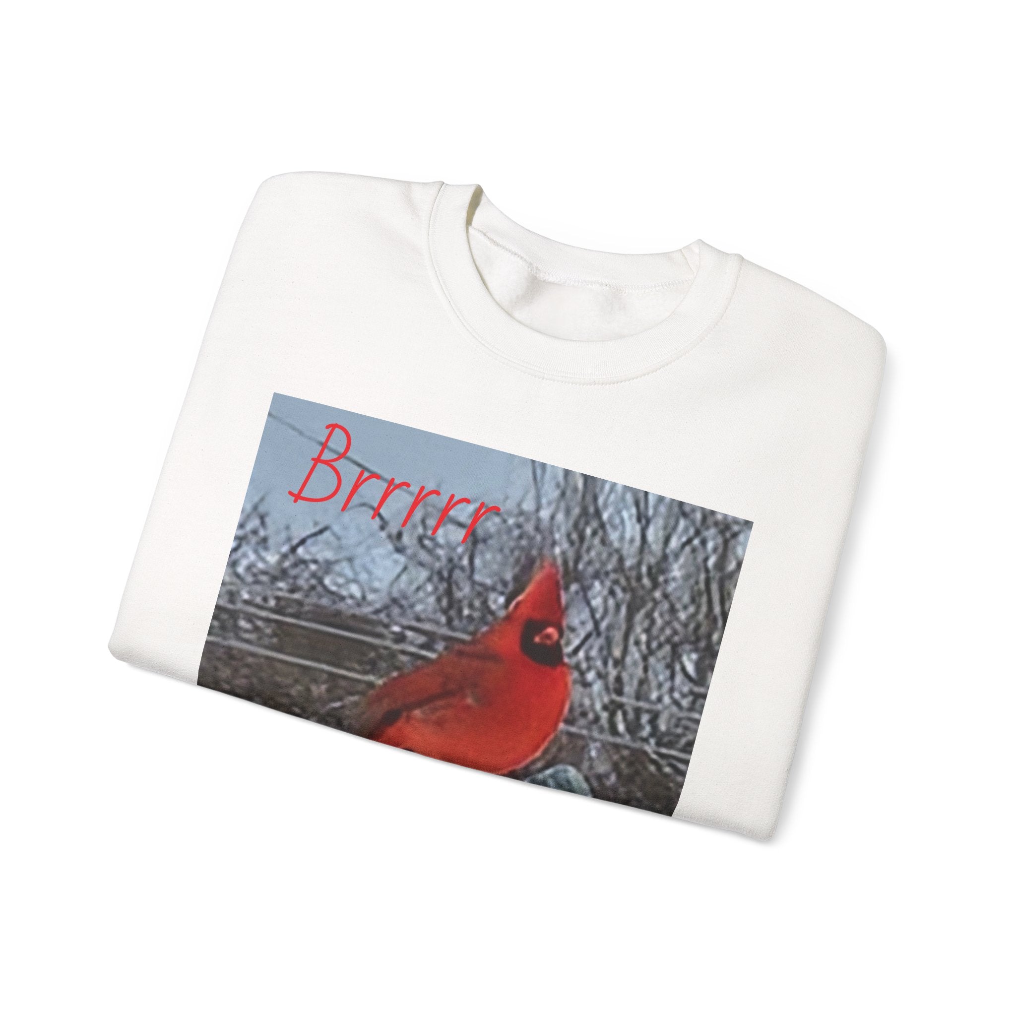 Winter Cardinal Sweatshirt — "Cold, Where's Spring" Cozy Crewneck