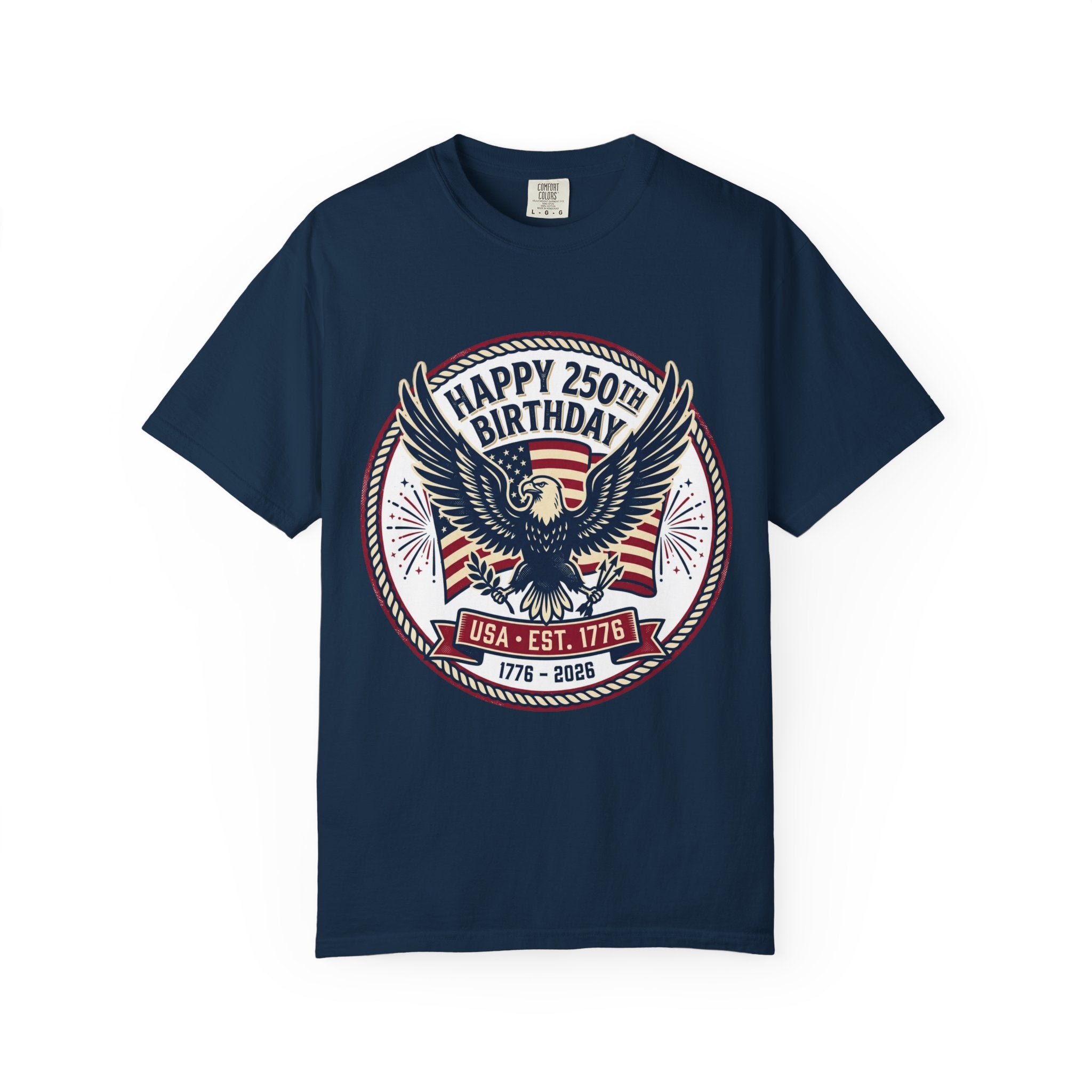250th Birthday USA Eagle T-Shirt — Happy 250th Birthday 1776–2026 Patriotic Tee