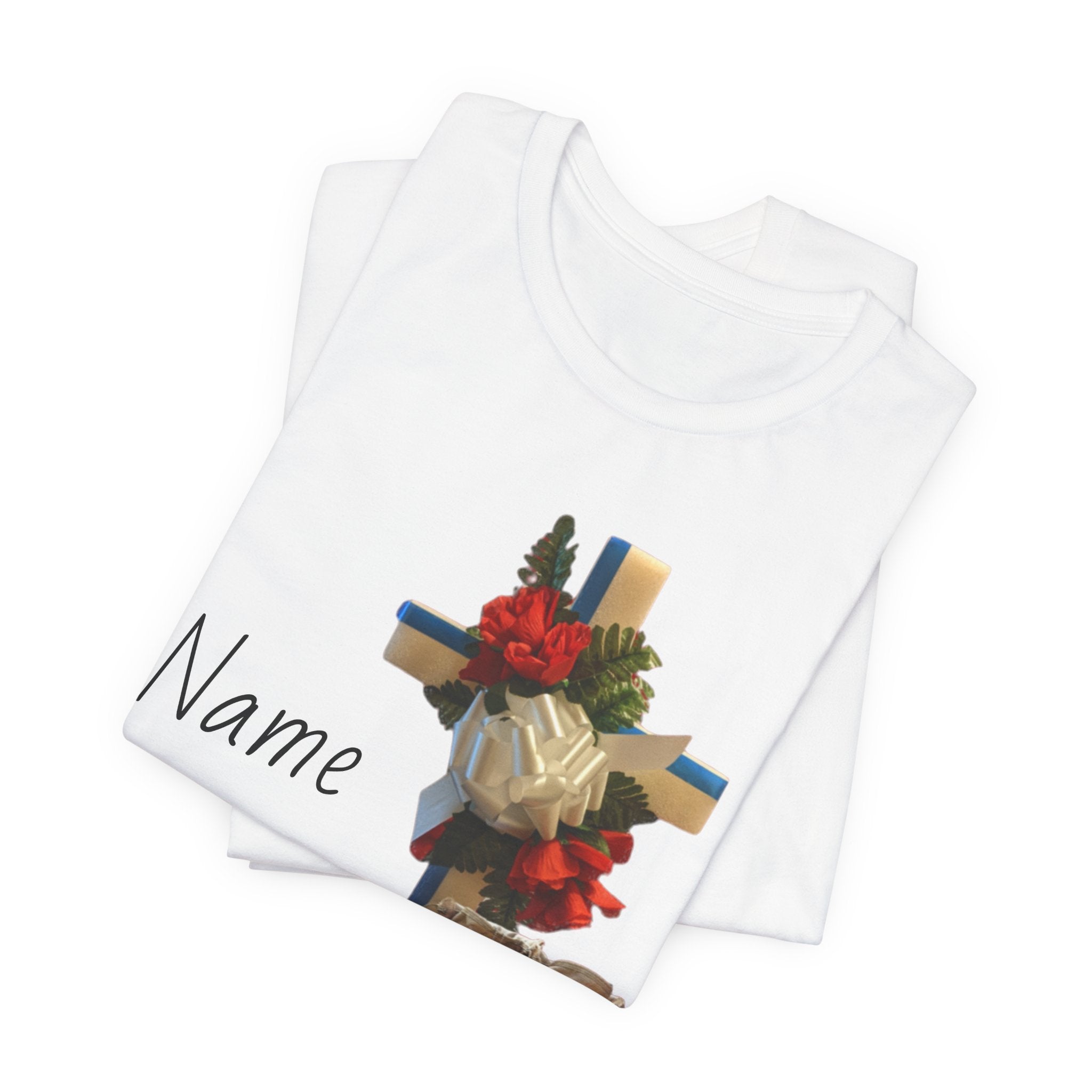 Veterans Tribute T-Shirt — Cross, Folded Flag & Combat Boots Memorial Tee