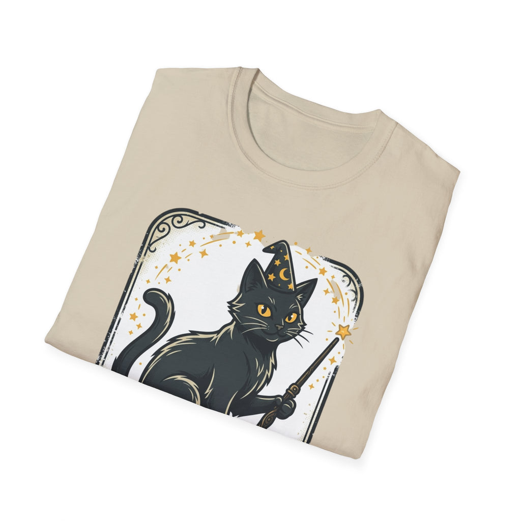 Magician Cat T-Shirt — "The Mysterious Cat" Cute Black Cat Magic Graphic Tee